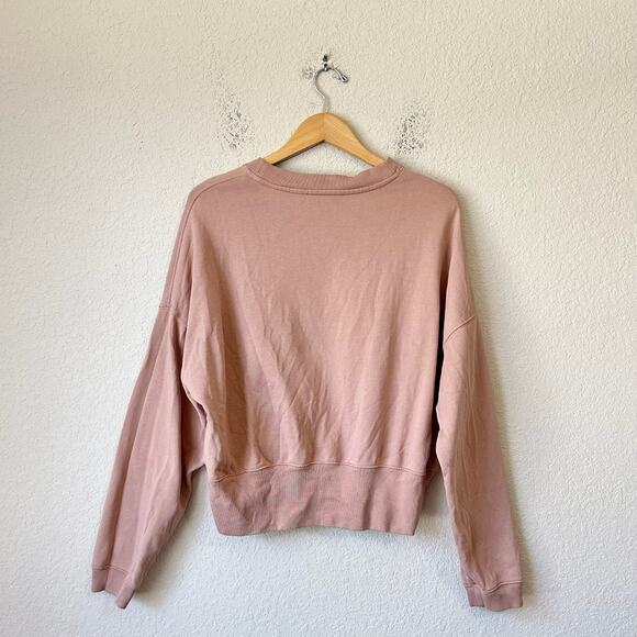 ALL SAINTS Enrico Sweatshirt Nude Pink Cropped Pullover Athleisure - Picture 2 of 10